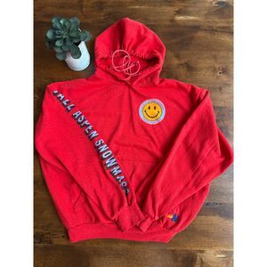 Aviator Nation x Jazz Aspen Snowmass Hoodie Red Smiley Small Made in USA